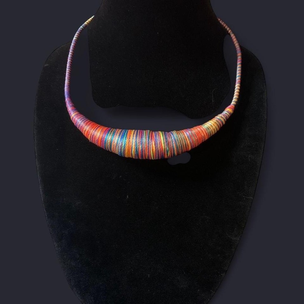 Woven Fiber Necklace